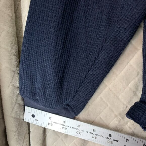 Unlimited Patience Shirt 3XL Navy Blue Thermal Waffle Knit Long Sleeve - Picture 10 of 16